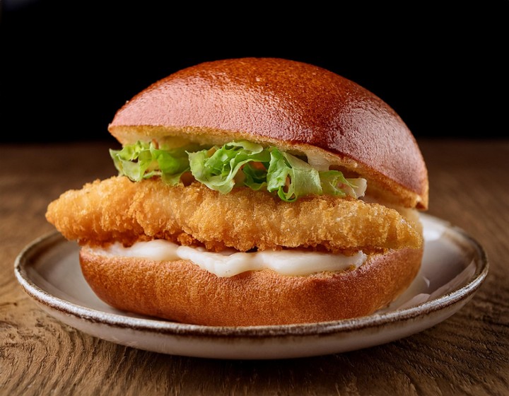 TEMPURA COD ON BRIOCHE