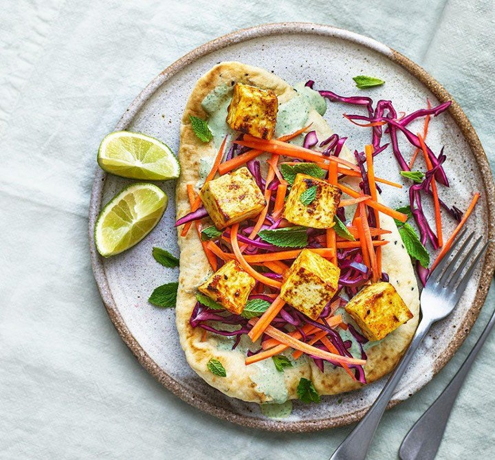 Paneer Butter Masala Naan Wrap