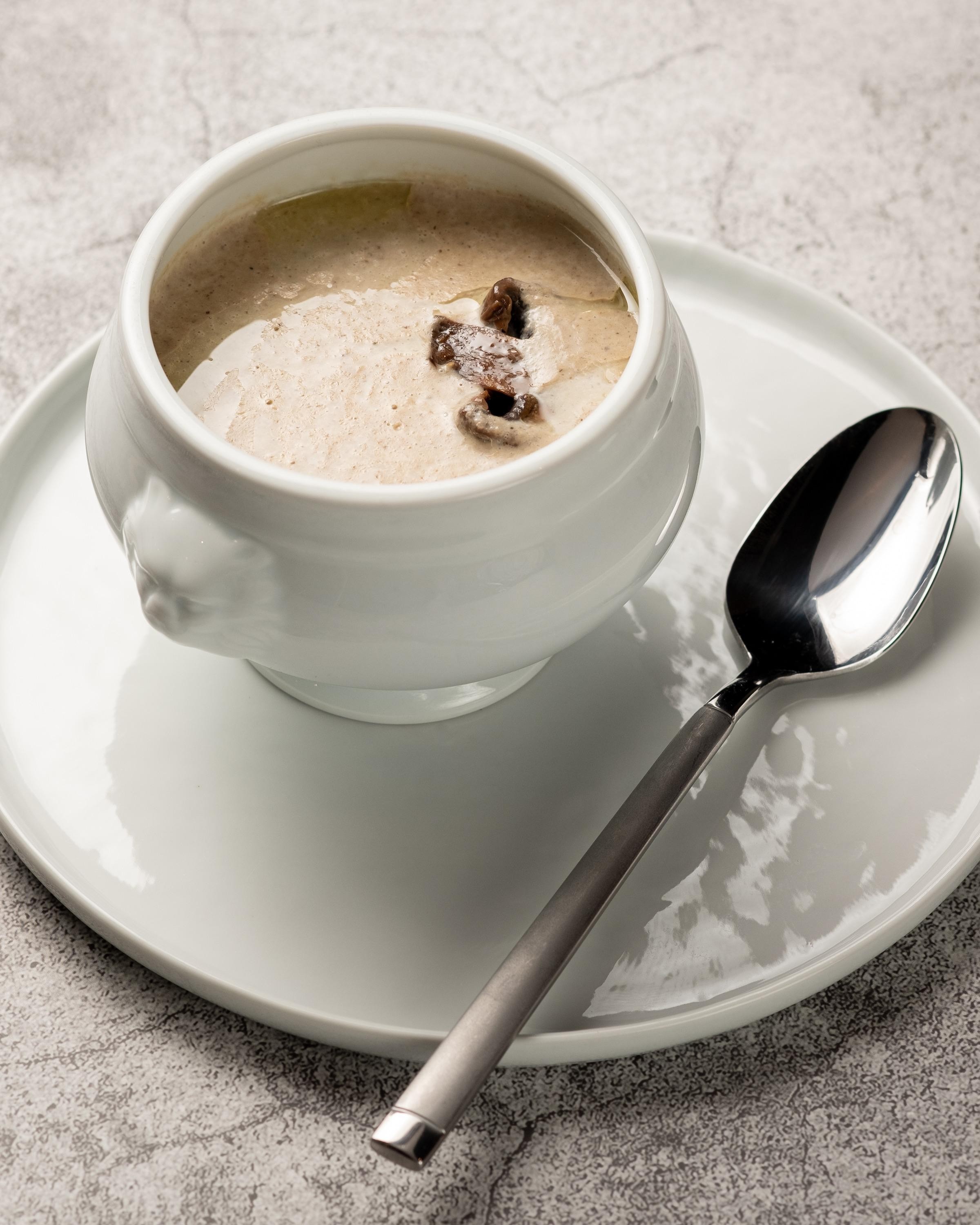 Cream mushroom soup with truffle oil