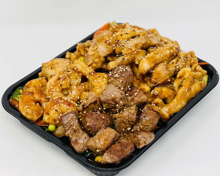 Hibachi Chicken, Steak & Shrimp