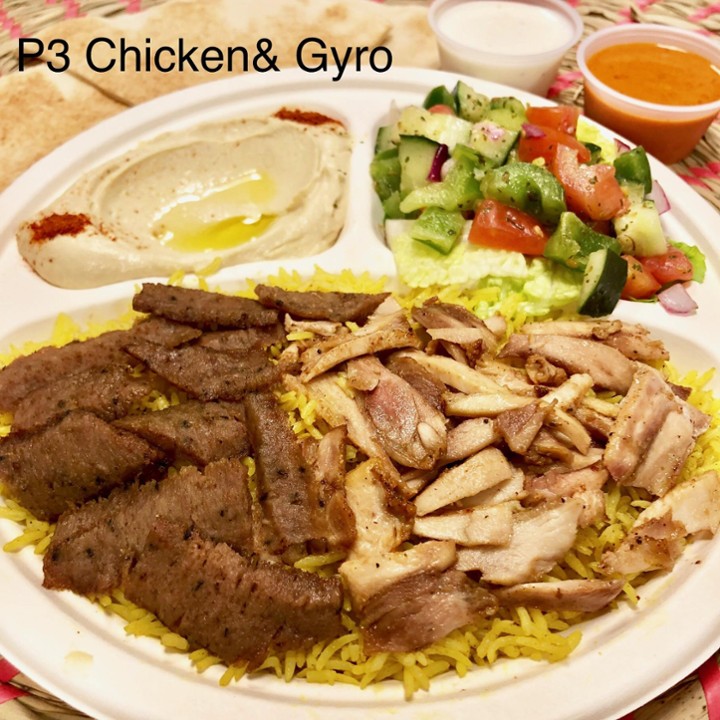 P3 Gyro & Chx Over Rice