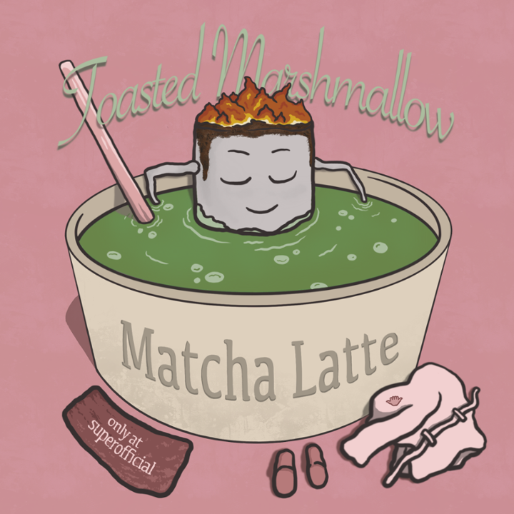 Toasted Marshmallow Matcha  Latte