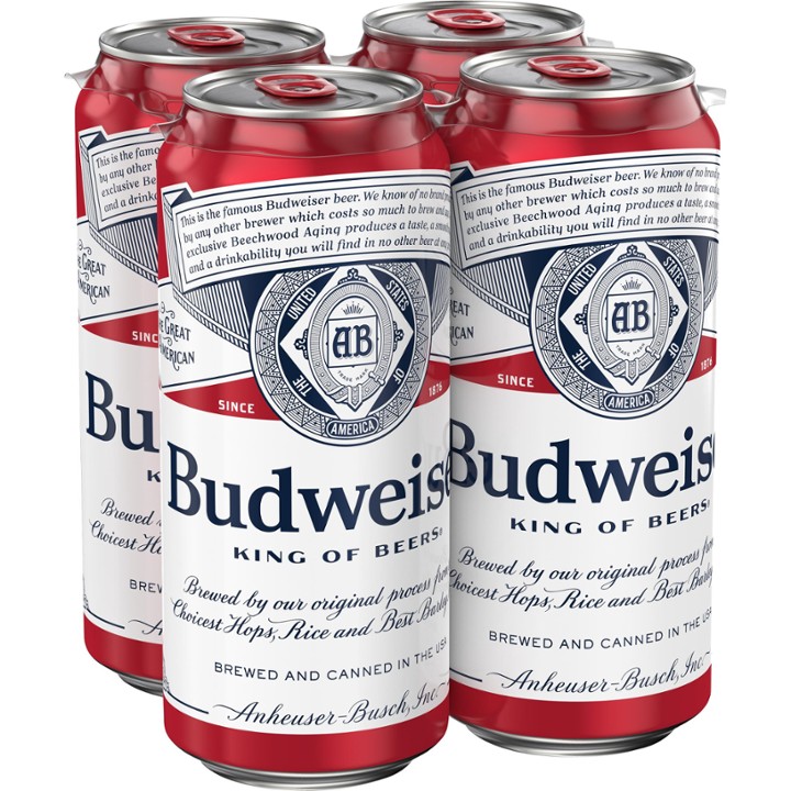 Budweiser American Lager Beer - 4.0 Ea