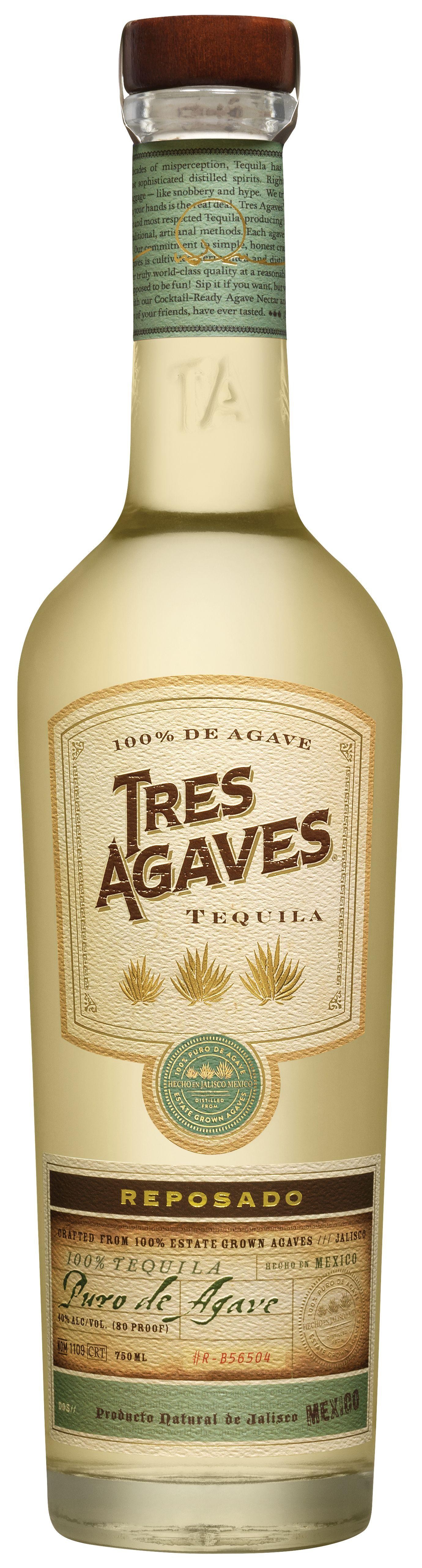 Tres Agaves Organic Reposado Tequila, 750mL Bottle Tequila - 750ml Bottle