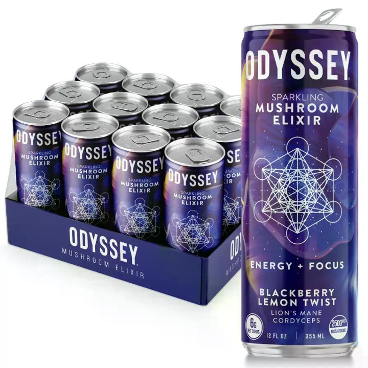 Odyssey Blackberry Lemon Twist 85mg Sparkling Mushroom Energy