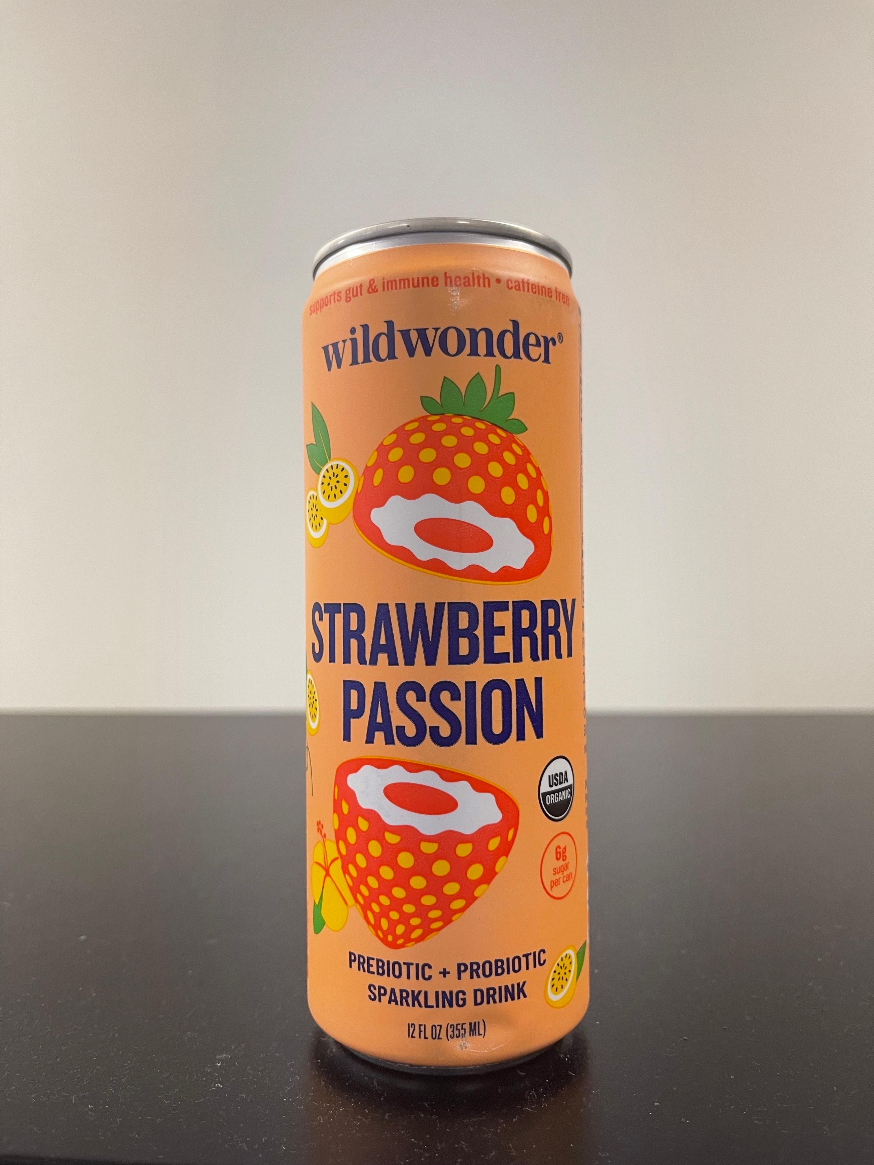 Strawberry Passion Prebiotic + Probiotic Sparkling Drink