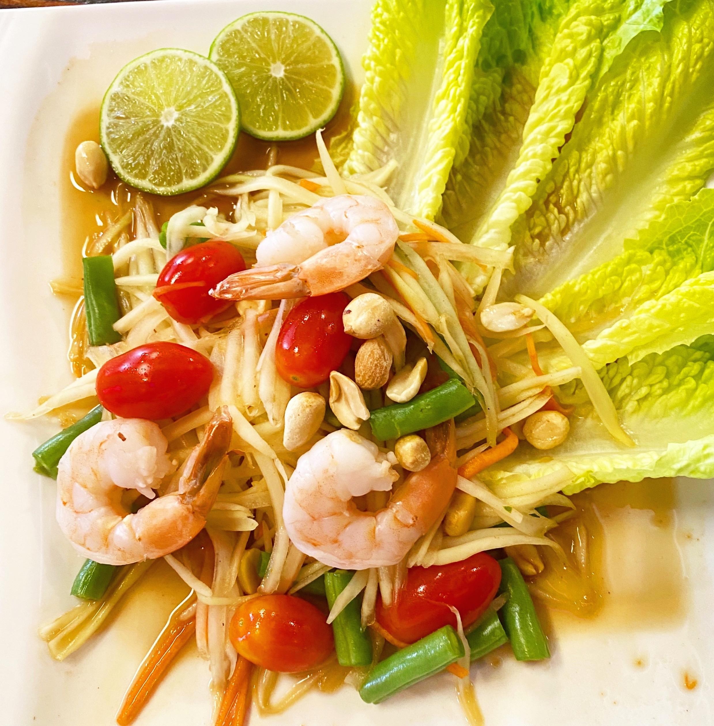 A8 Som Tum (Papapya Salad with Shrimp)