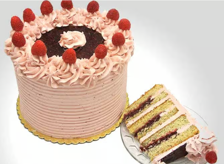 Raspberry Diva Cake Slice