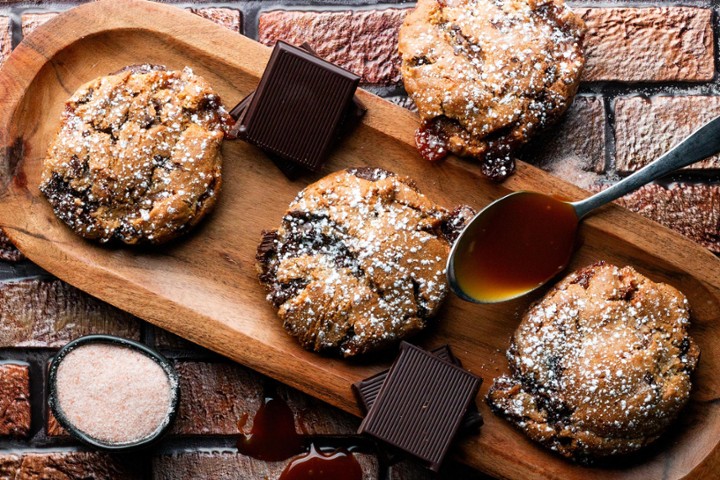 Belgian Chocolate Salted Caramel Cookies