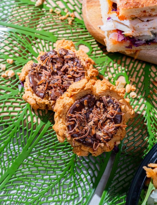 Thai Peanut Coconut Chocolate Cookies