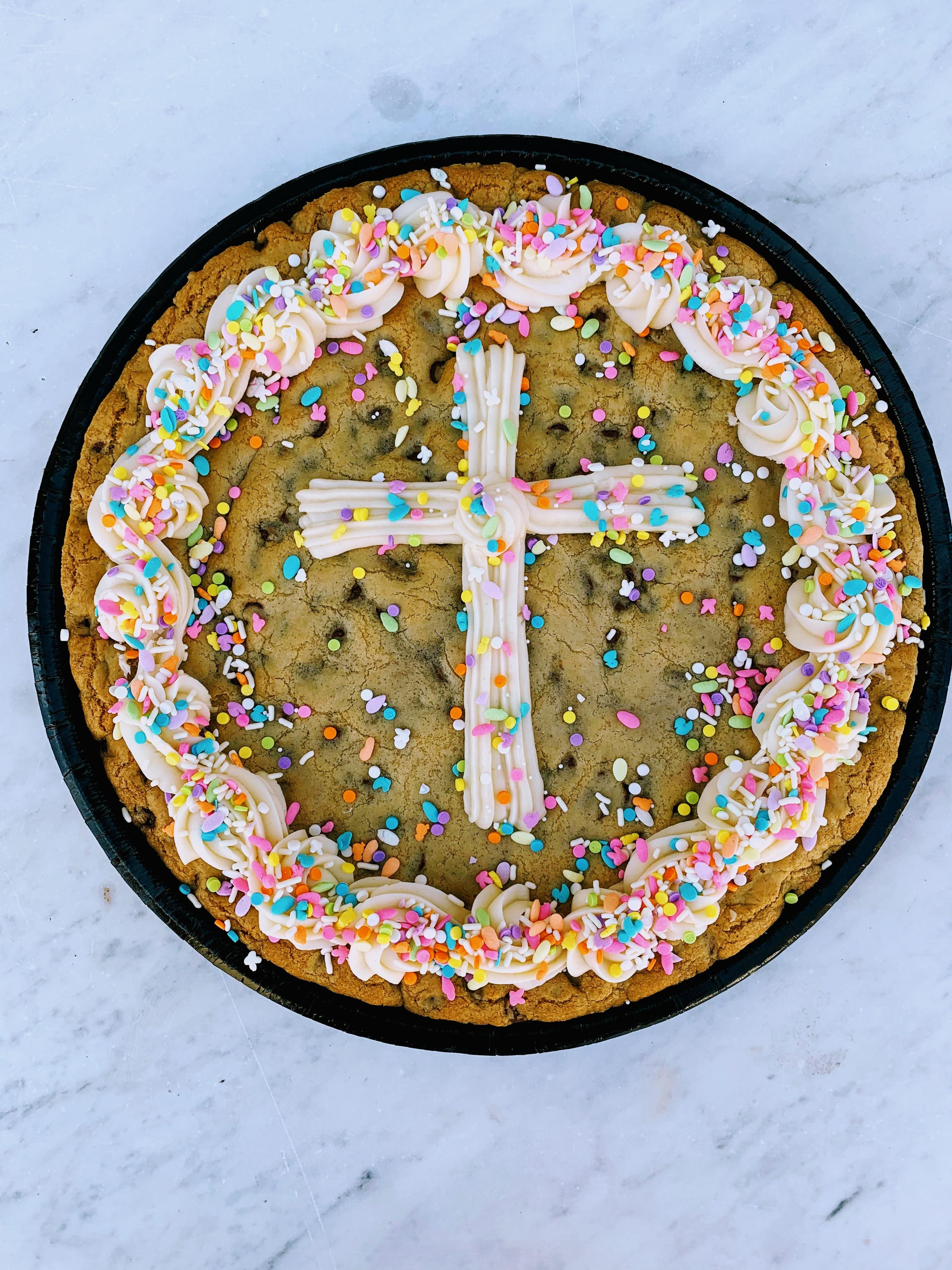 (Cahaba Heights) 13 in. Cross Cookie Cake