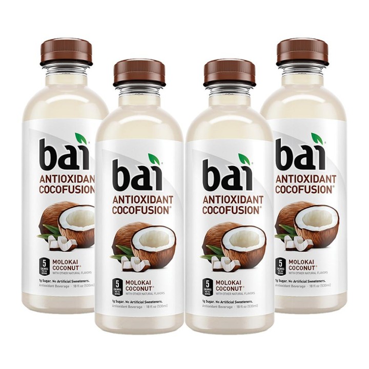 Bai Coconut Flavored Water  Molokai Coconut  Antioxidant Infused Drinks  18 Fluid Ounce Bottle