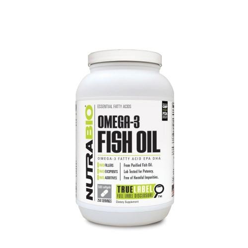 NutraBio Omega-3 Fish Oil - 500 Softgels