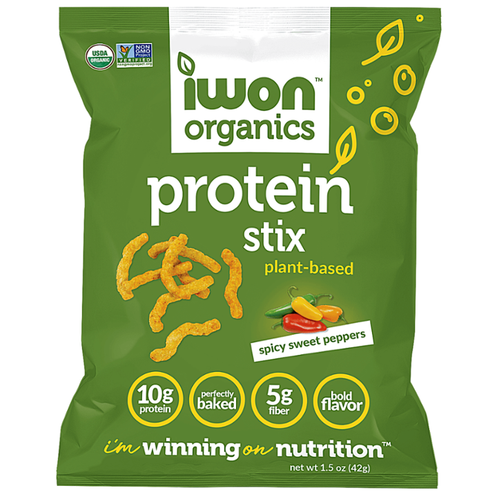 IWON Organics Plant-Based Protein Stix Spicy Sweet Peppers, 42g
