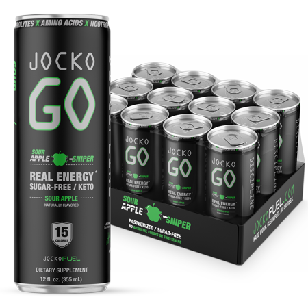 Jocko Go Sugar-Free Taurine-FreeSour Apple Energy Drink  12 Fl Oz