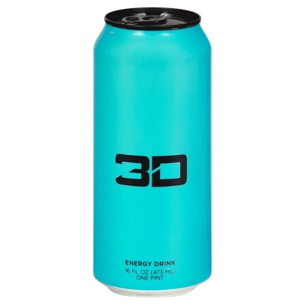 3D Energy Drink - 12 Cans/16 Fl. Oz. - Blue
