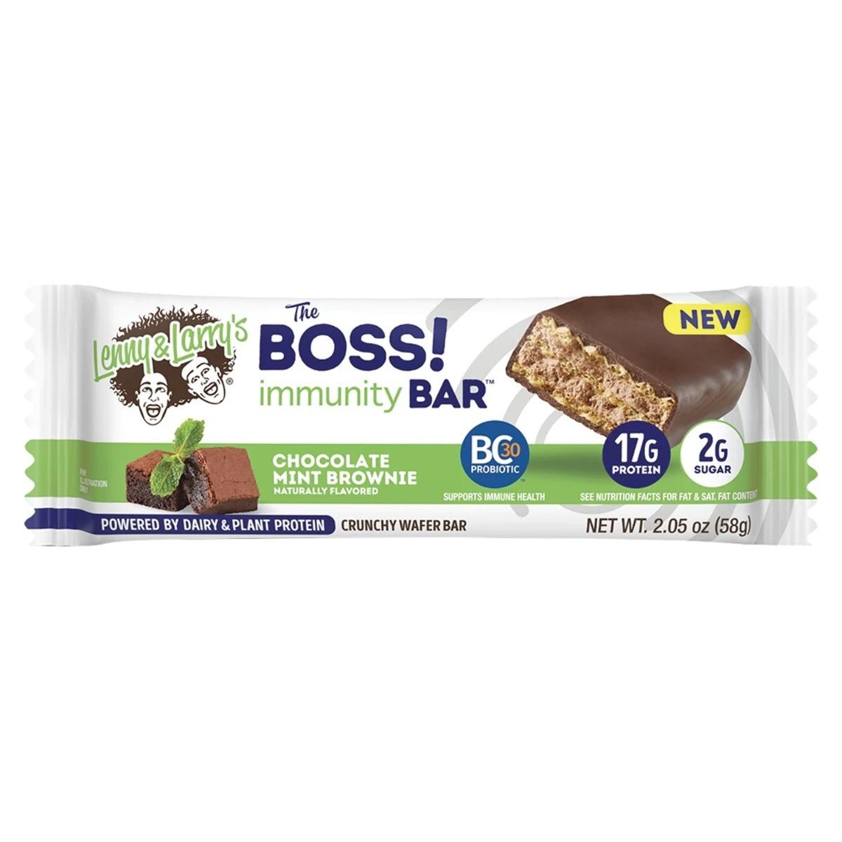 KHCH00400818 2.05 Oz the Boss Immunity Bar Chocolate Mint Brownie