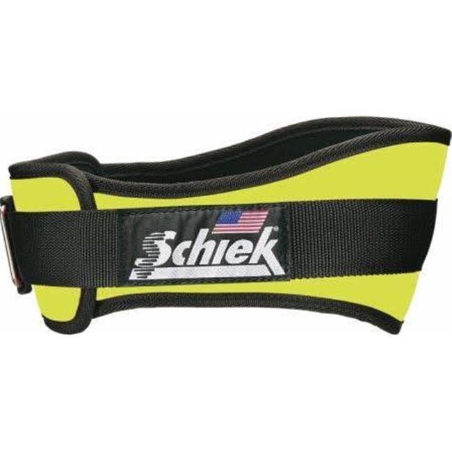 Schiek 2004 Nylon Weightlifting Belt - Neon Yellow - Medium