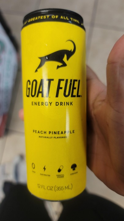 G.O.a.T. Fuel Peach Pineapple Energy Drink 12oz Can