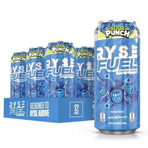 RYSE Fuel Sugar Free Energy Drink | Vegan Friendly, Gluten Free | No Fillers & No Artificial Colors | 0 Calories | 200mg Natural Caffeine | 12 Pack (S