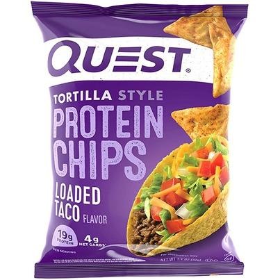 Quest Nutrition Tortilla Style Protein Chips, Loaded Taco, Low Carb, Gluten Free, Baked, 1.1 Ounce