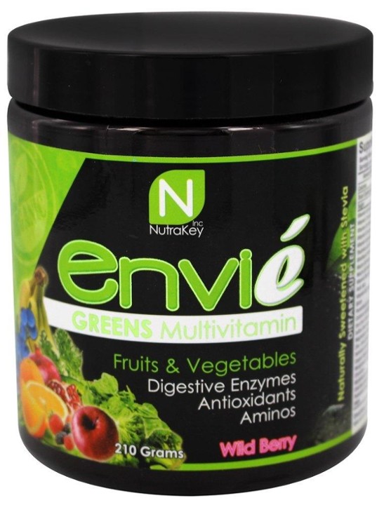 NutraKey - Envie Greens Multivitamin Wild Berry - 210 Grams