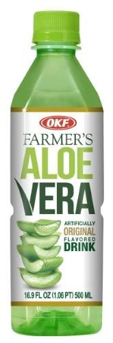 OKF Farmers Aloe Drink, Original, 16.9 Fl Oz (Pack of 20)