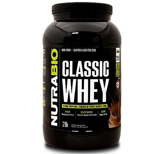 NutraBio Labs Classic Whey Protein Chocolate Milkshake 2 Lbs 907 G