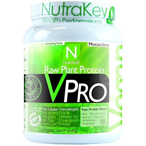 NutraKey - V Pro Raw Plant Protein Mocaccino - 1 Lb.