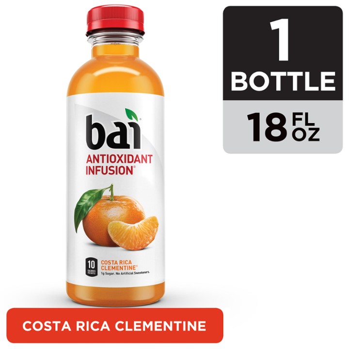 Bai Flavored Water  Costa Rica Clementine  Antioxidant Infused Drinks  18 Fluid Ounce Bottle