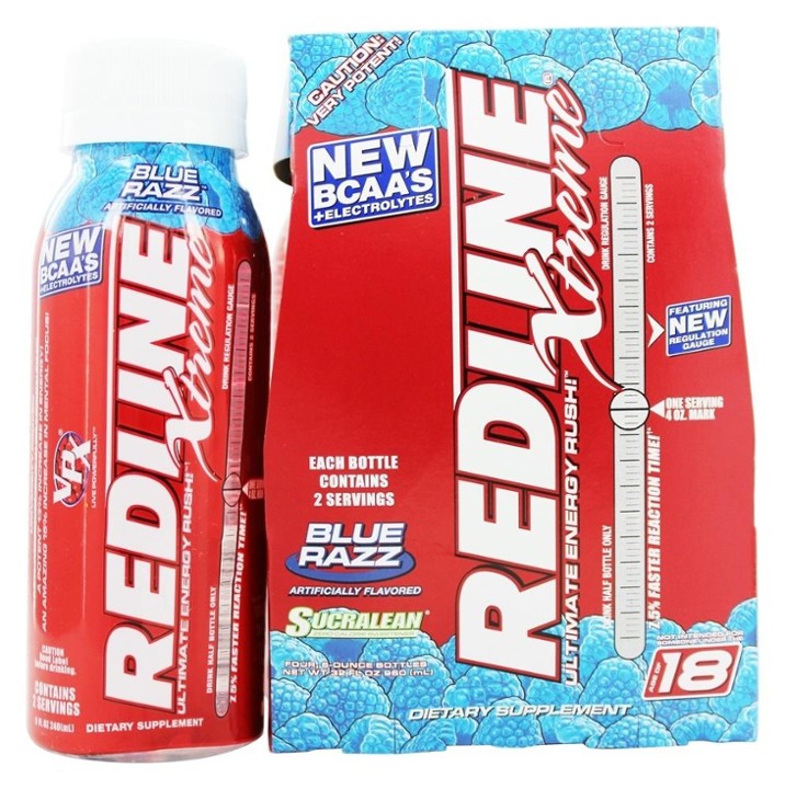 VPX Redline Xtreme Blue Razz Ultimate Energy Rush, 8 Fl. Oz.