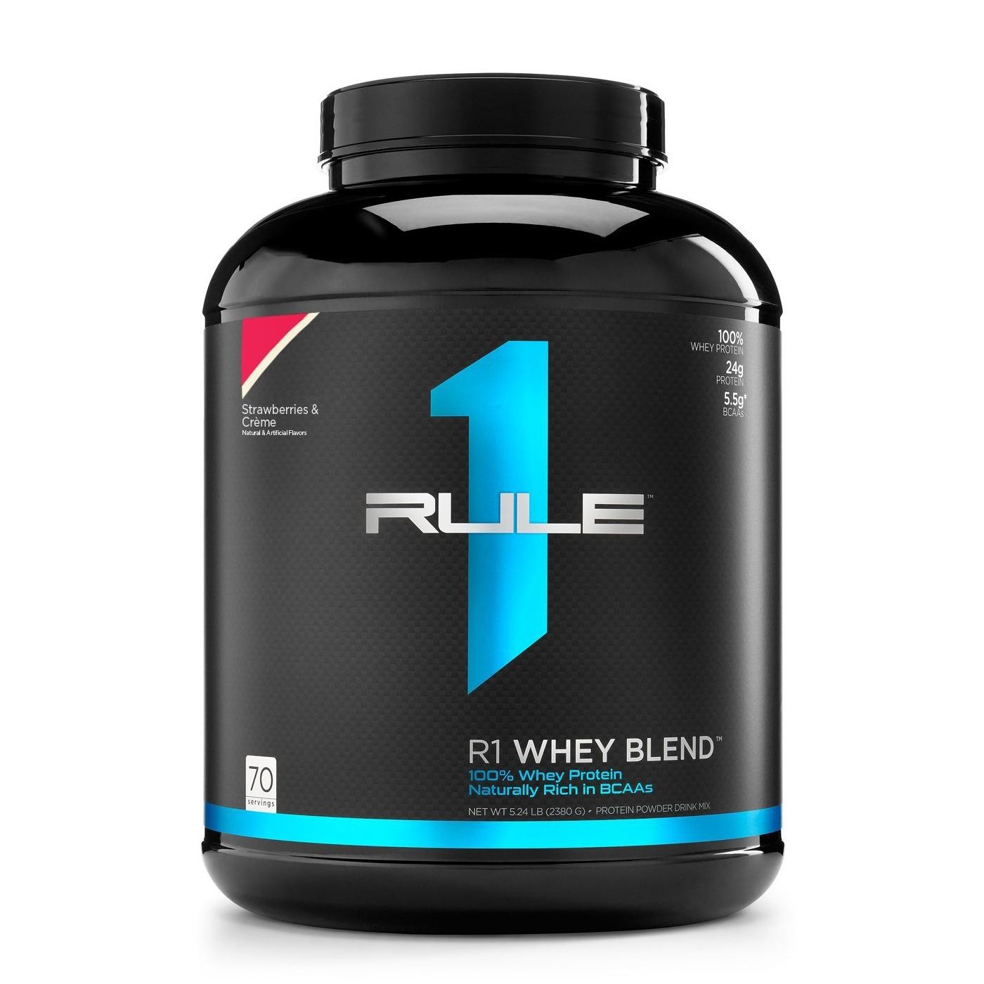 R1 Whey Blend, Rule 1 Proteins (Strawberries & Creme, 70 Servings)