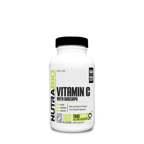 NutraBio Labs Vitamin C & Rosehip Bioflavonoids  1 000 Mg  150 V-Caps