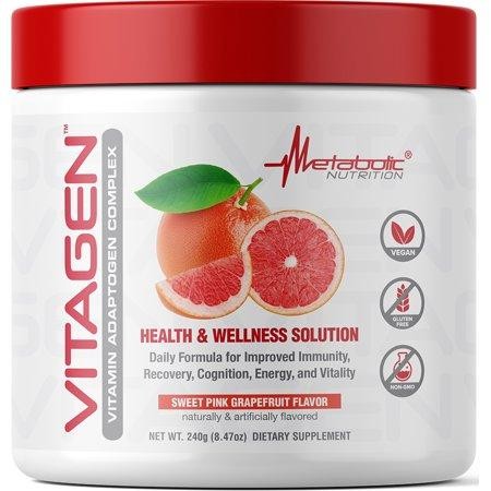 VitaGen  Vitamin Adaptogen Complex  Sweet Pink Grapefruit  8.47 Oz (240 G)  Metabolic Nutrition
