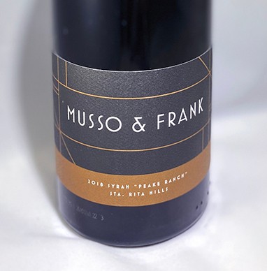 Musso & Frank Syrah 2018