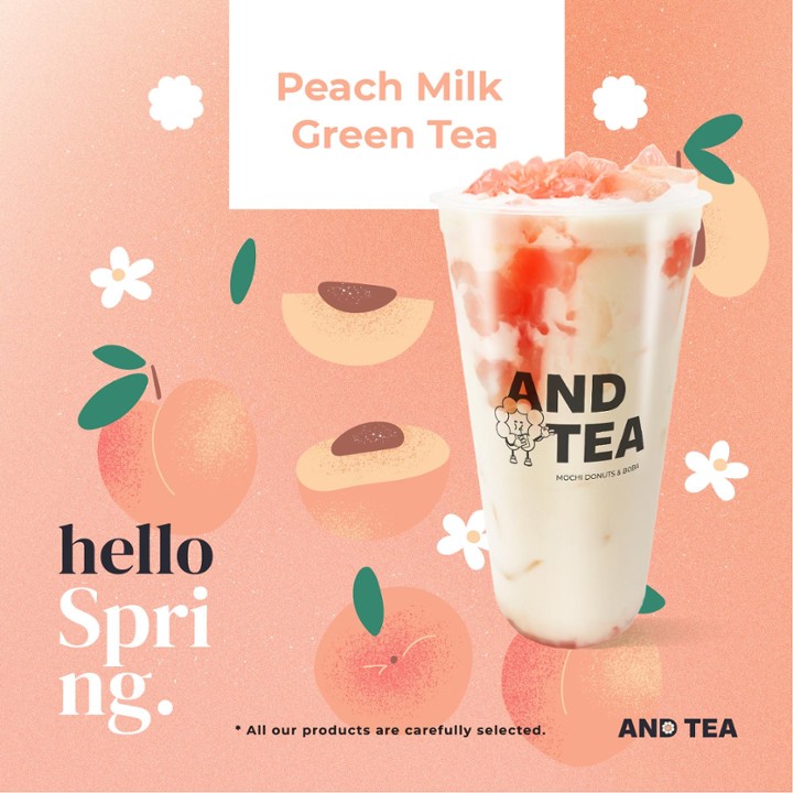 Peach Green Milk Tea