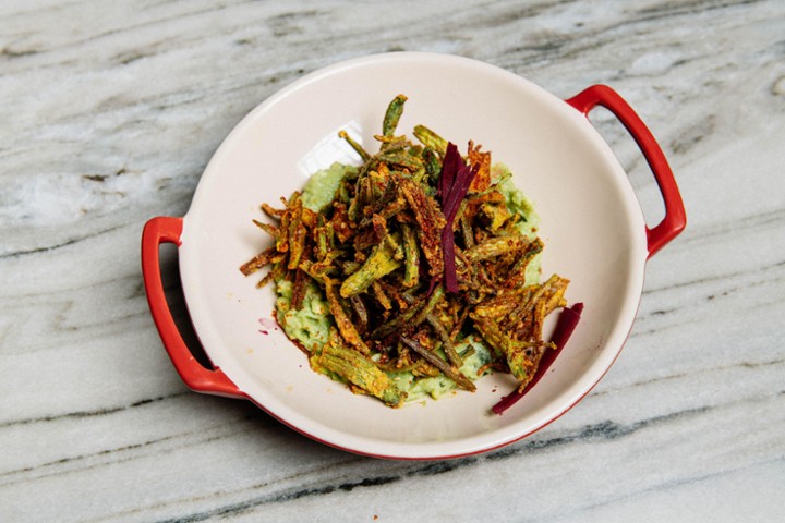 CRISPY OKRA & GUACAMOLE