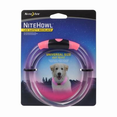 Nite Ize Nitehowl LED Dog Safety Necklace - Tie Dye Pink Pink Universal