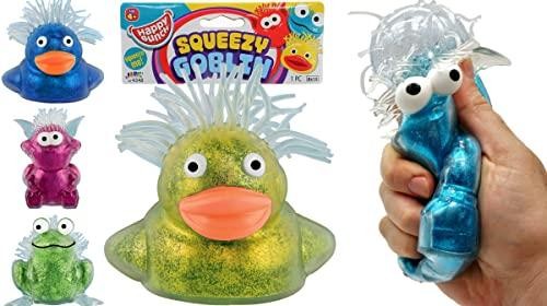 JA-RU Squeeze Goblins Squishy Glitter Animal (1 Goblin Assorted) Mini Sensory Squish Toys for Kids & Adult, Boys & Girls. Stress Relief Fidget Balls.