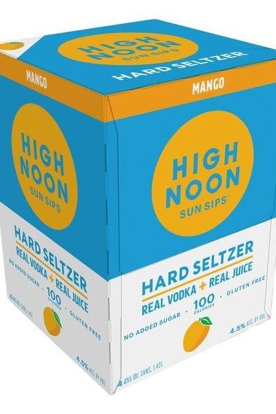 High Noon Mango Vodka Hard Seltzer Ready-to-drink - 4x 12oz Cans