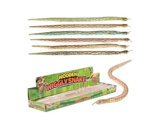 Rhode Island Novelty Wooden Wiggly Snake | Multicolor | 20" | 12 Pcs per Pk