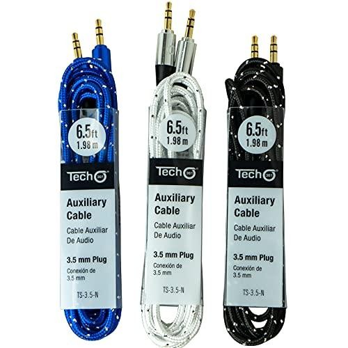 3.5 MM Aux Cable 2M/6.5FT in Assorted Colors - Blue