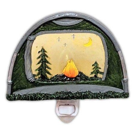 DOME TENT CAMPFIRE Plug-in Electric Night Light by Wilcor