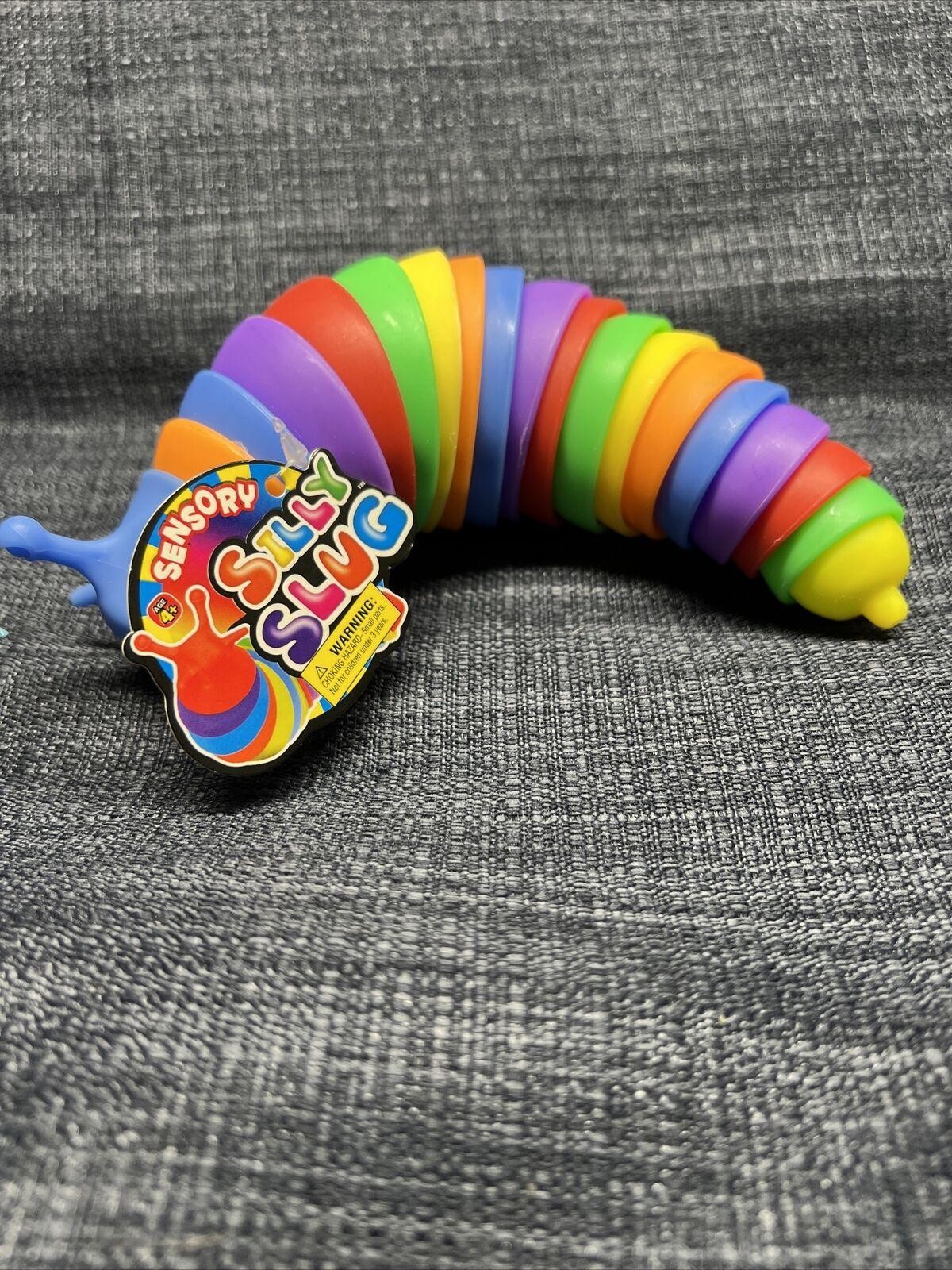 Jaru Sensory Silly Slug - 7 Inches  Tactile Stretch Toy  Colorful and Fun  Ideal for Stress Relief