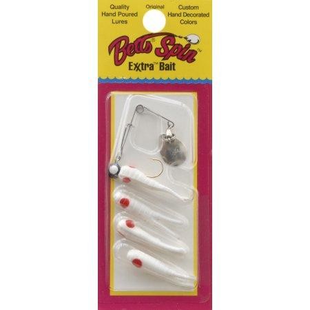 Betts Split Tail Spin - White WithRed Dot