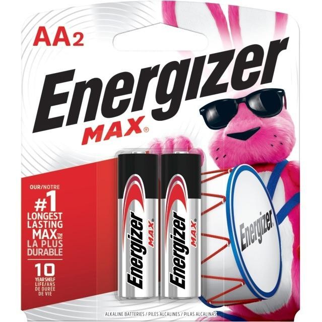 MAX Alkaline Batteries, AA, 2 Batteries/Pack
