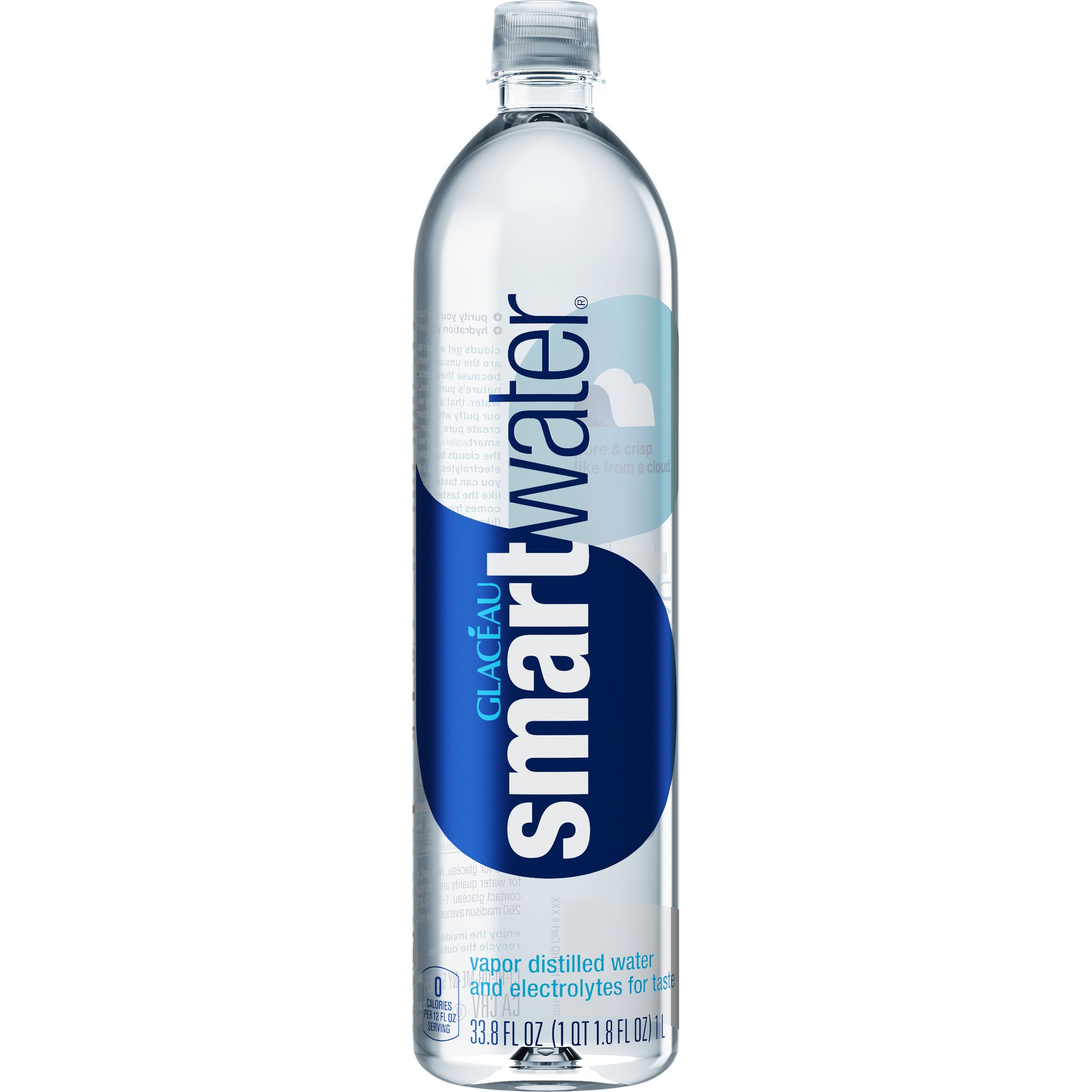Smartwater Vapor Distilled Premium Water  1 Liter  Bottle