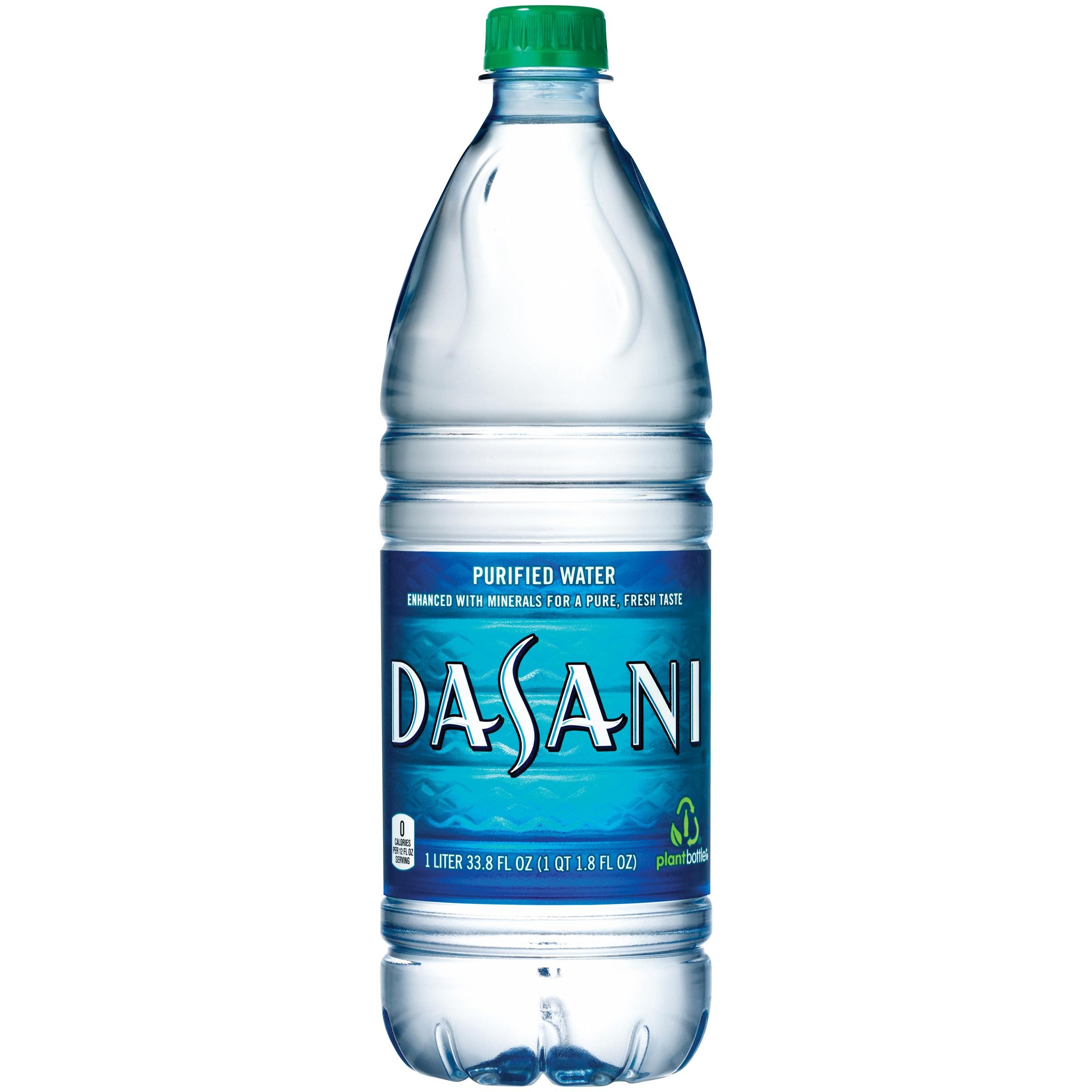 Dasani Purified Water Bottle Enhanced with Minerals, 1 Liter - 33.8 Oz