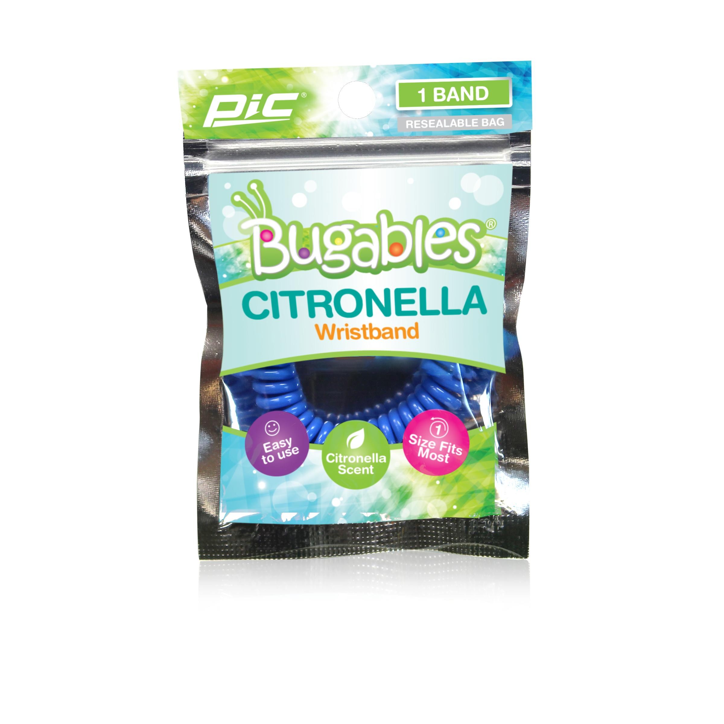 PIC Bugables Citronella Coils Reusable Wristband  One Size Fits All  1 Pack