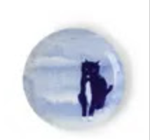 Miya Blue Cat Sitting 6.25"
